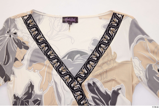 Hanane Clothes  327 beige floral wrap dress casual clothing…